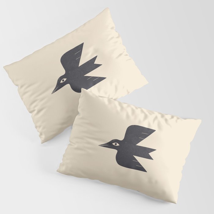 Minimal Blackbird No. 1 Pillow Sham Gallery Image 3