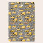 Construction Trucks on Gray Cutting Board Gallery Image 1