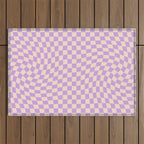 Check V - Lilac Twist â Checkerboard Print Outdoor Rug Gallery Image 1