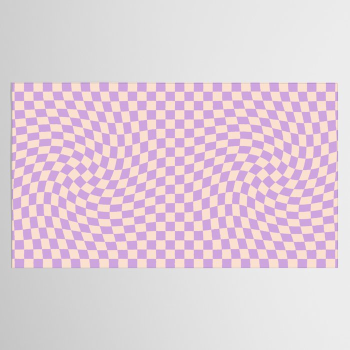 Check V - Lilac Twist â Checkerboard Print Tablecloth Gallery Image 2
