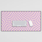 Check V - Lilac Twist â Checkerboard Print Desk Mat Gallery Image 1