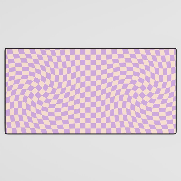 Check V - Lilac Twist â Checkerboard Print Desk Mat Gallery Image 3