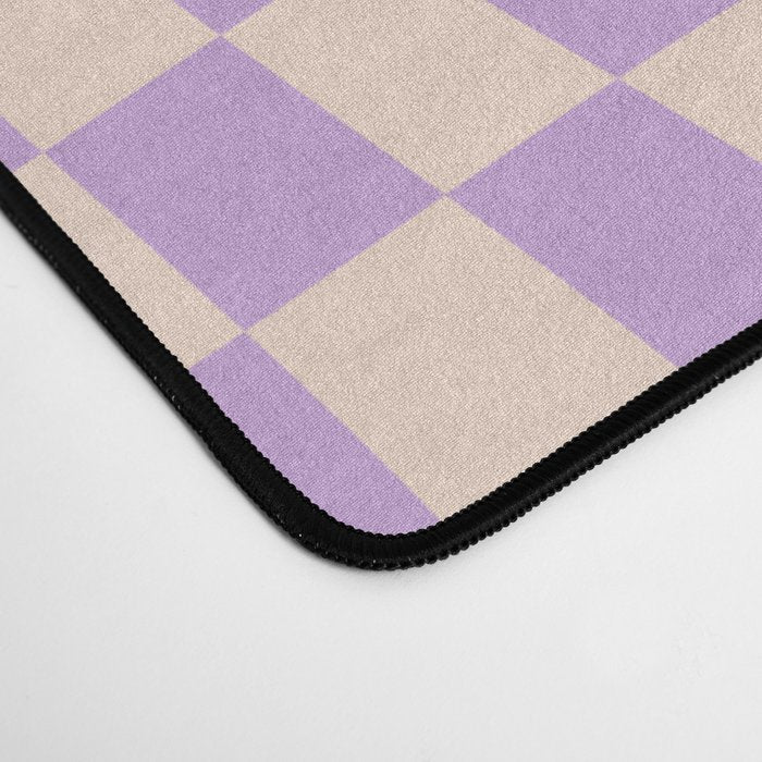 Check V - Lilac Twist â Checkerboard Print Desk Mat Gallery Image 4