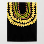Lei Drape Puakenikeni Palaka Lokelani on black Poster Gallery Image 4