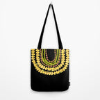 Lei Drape Puakenikeni Palaka Lokelani on black Tote Bag Gallery Image 2