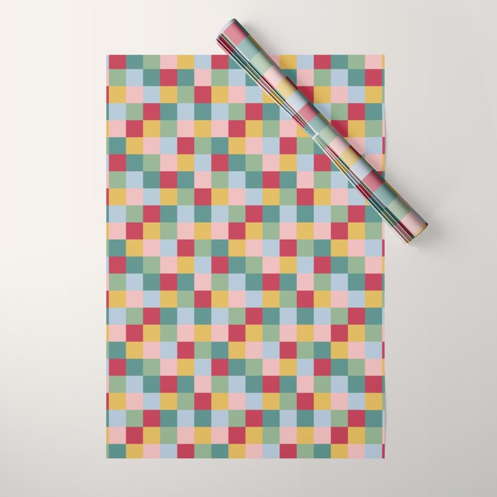 Bold Colorful Checks Pattern - Small XXII Wrapping Paper Gallery Image 1