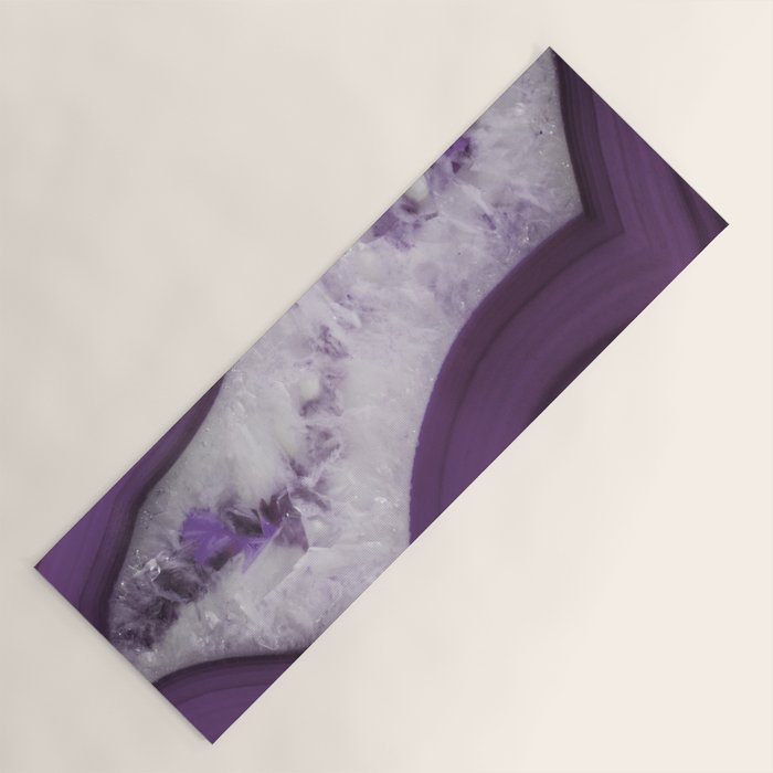 Purple Agate Slice Yoga Mat Gallery Image 1