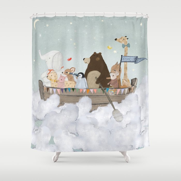 cloud sailers Shower Curtain Gallery Image 1
