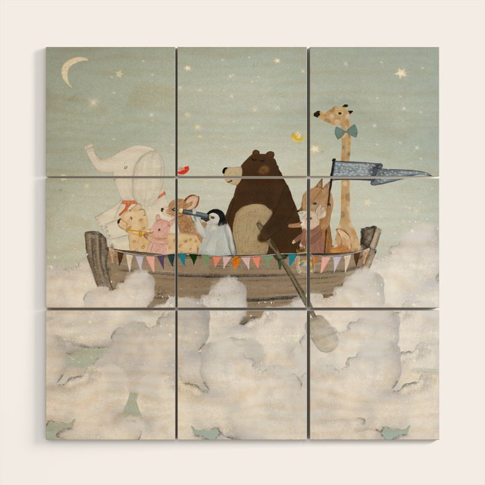 cloud sailers Wood Wall Art Gallery Image 1