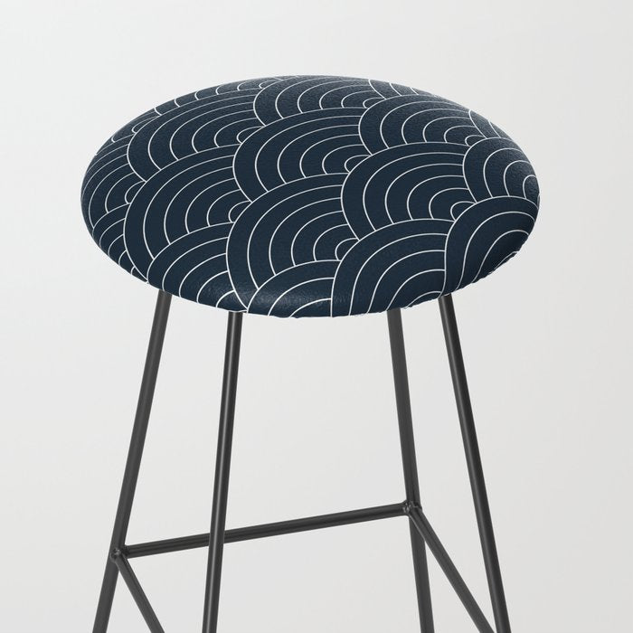 Waves (Annapolis Blue) Stool Gallery Image 2