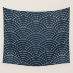 Waves (Annapolis Blue) Wall Tapestry Gallery Image 4