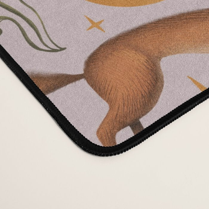 Enchanted Magical Midnight Forest Animals Blush III Desk Mat Gallery Image 4