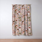 Enchanted Magical Midnight Forest Animals Blush III Window Curtain Gallery Image 3