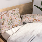 Enchanted Magical Midnight Forest Animals Blush III Pillow Sham Gallery Image 2