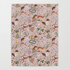 Enchanted Magical Midnight Forest Animals Blush III Poster Gallery Image 4