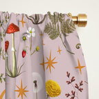 Enchanted Magical Midnight Forest Animals Blush III Window Curtain Gallery Image 2