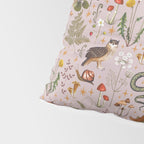 Enchanted Magical Midnight Forest Animals Blush III Pillow Sham Gallery Image 4