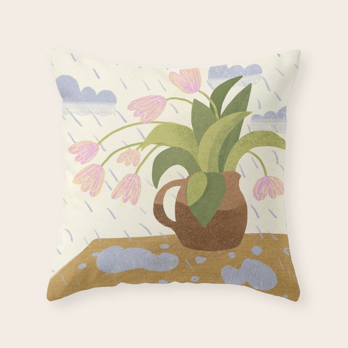 Rain Saves from Burning Out Throw Pillow Gallery Image 6