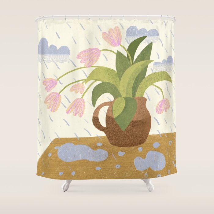 Rain Saves from Burning Out Shower Curtain Gallery Image 1