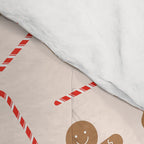 Gingerbread Man + Candy Cane Christmas Pattern Comforter Gallery Image 4