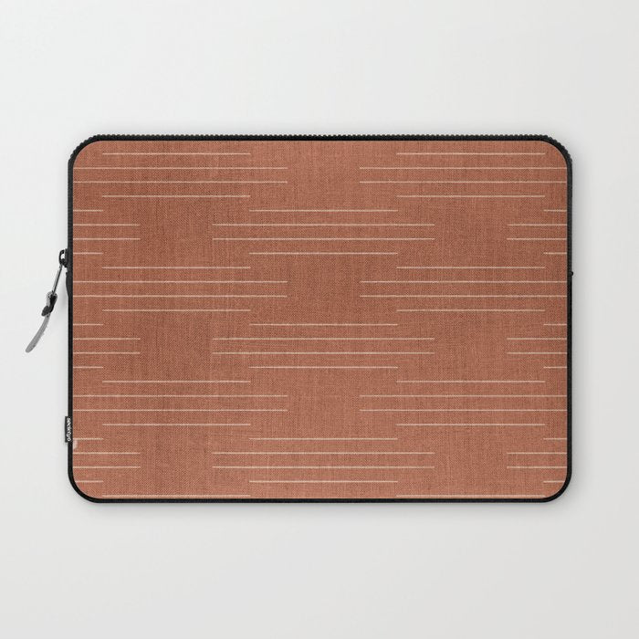 Minimalist, Boho, Line Art in Terracotta Laptop Sleeve Gallery Image 1