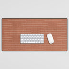 Minimalist, Boho, Line Art in Terracotta Desk Mat Gallery Image 1