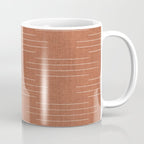Minimalist, Boho, Line Art in Terracotta Coffee Mug Gallery Image 1