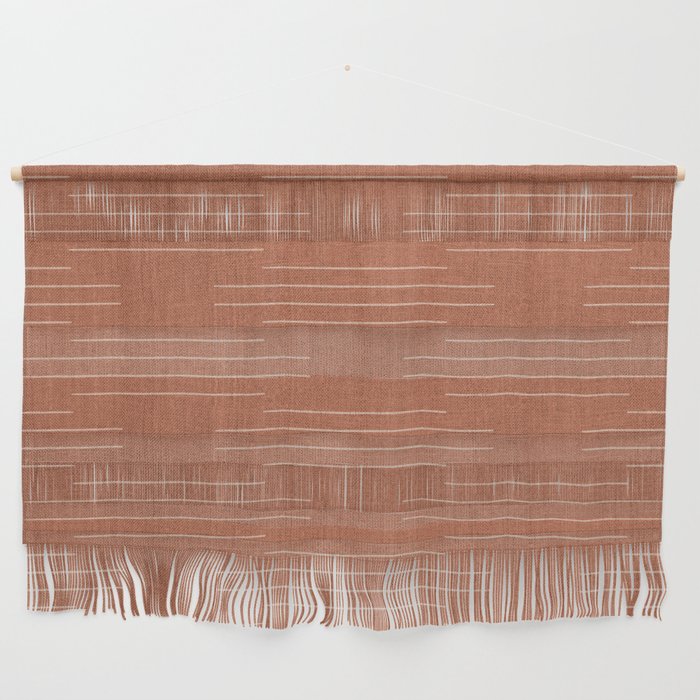 Minimalist, Boho, Line Art in Terracotta Wall Hanging Gallery Image 1