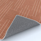 Minimalist, Boho, Line Art in Terracotta Rug Gallery Image 4