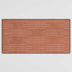 Minimalist, Boho, Line Art in Terracotta Desk Mat Gallery Image 3