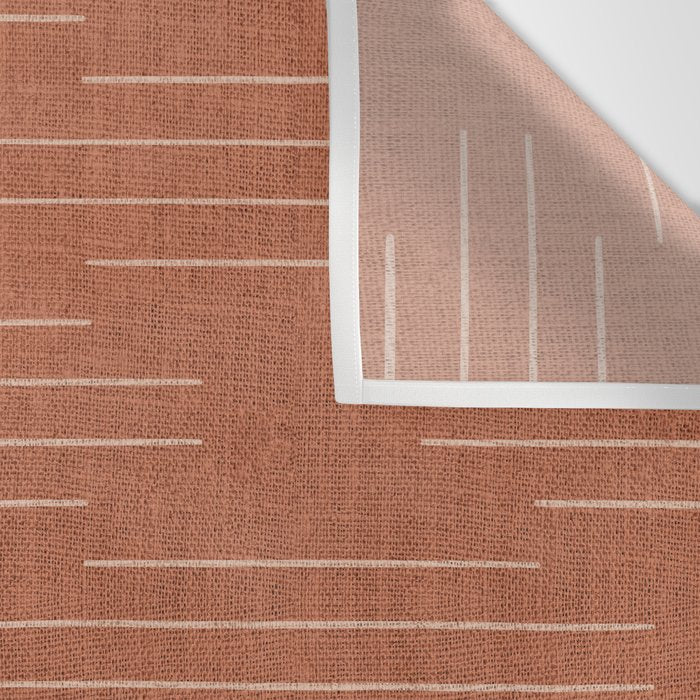 Minimalist, Boho, Line Art in Terracotta Wall Tapestry Gallery Image 3