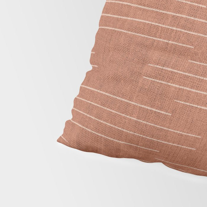 Minimalist, Boho, Line Art in Terracotta Pillow Sham Gallery Image 4
