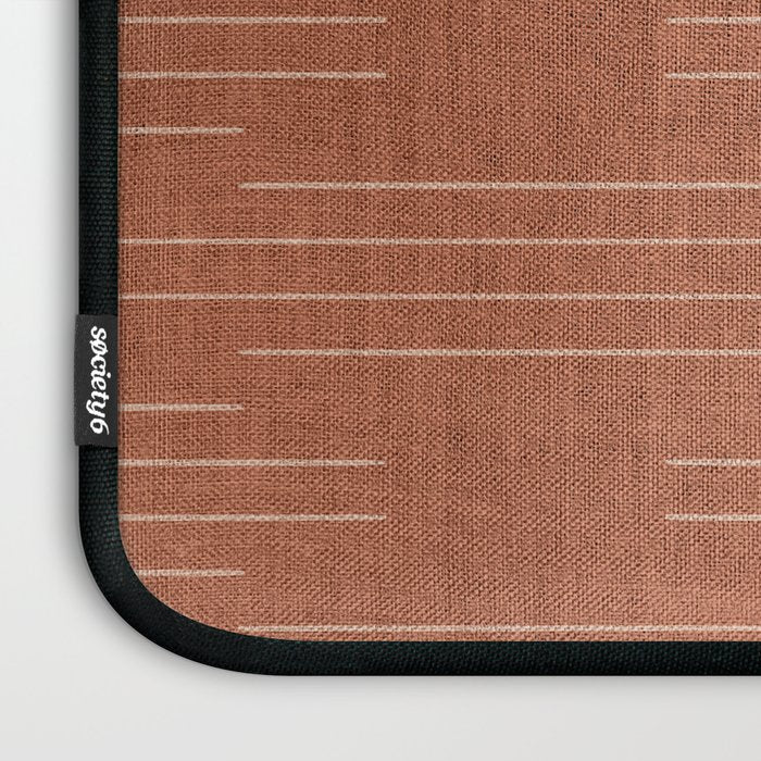 Minimalist, Boho, Line Art in Terracotta Laptop Sleeve Gallery Image 3