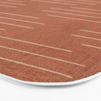 Minimalist, Boho, Line Art in Terracotta Bath Mat Gallery Image 3