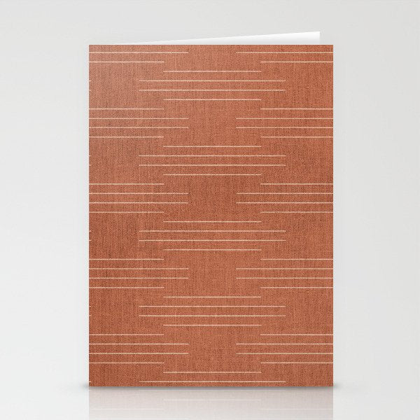 Minimalist, Boho, Line Art in Terracotta Stationery Card Gallery Image 1