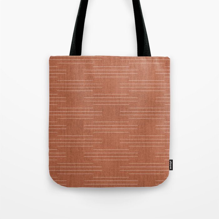Minimalist, Boho, Line Art in Terracotta Tote Bag Gallery Image 1
