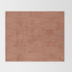 Minimalist, Boho, Line Art in Terracotta Throw Blanket Gallery Image 2