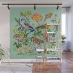 Flower Birds Garden Wall Mural Gallery Image 1
