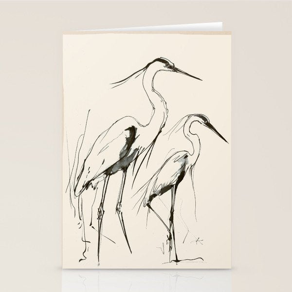 Two Herons Stationery Card Gallery Image 2