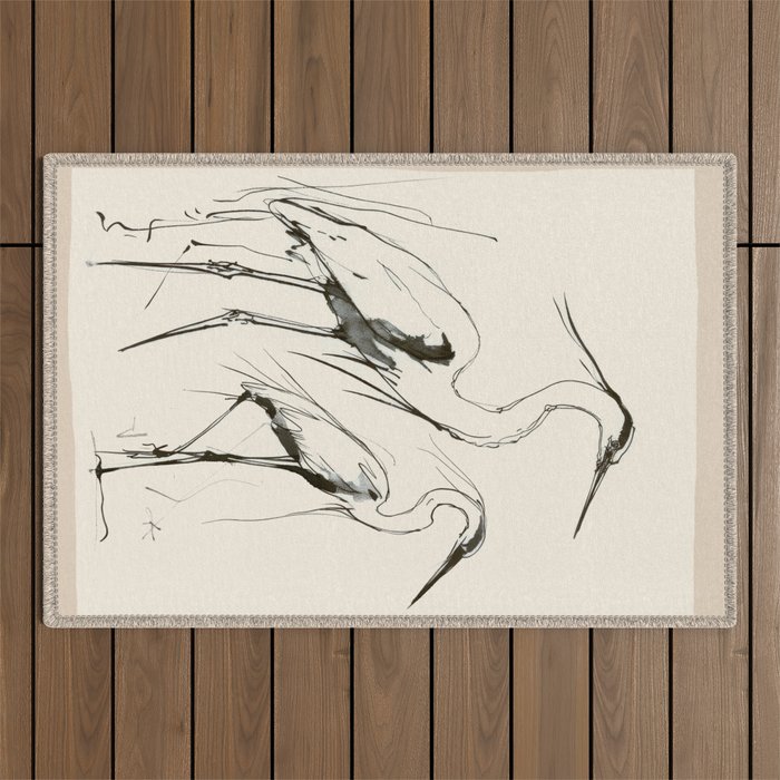 Two Herons Outdoor Rug Gallery Image 1