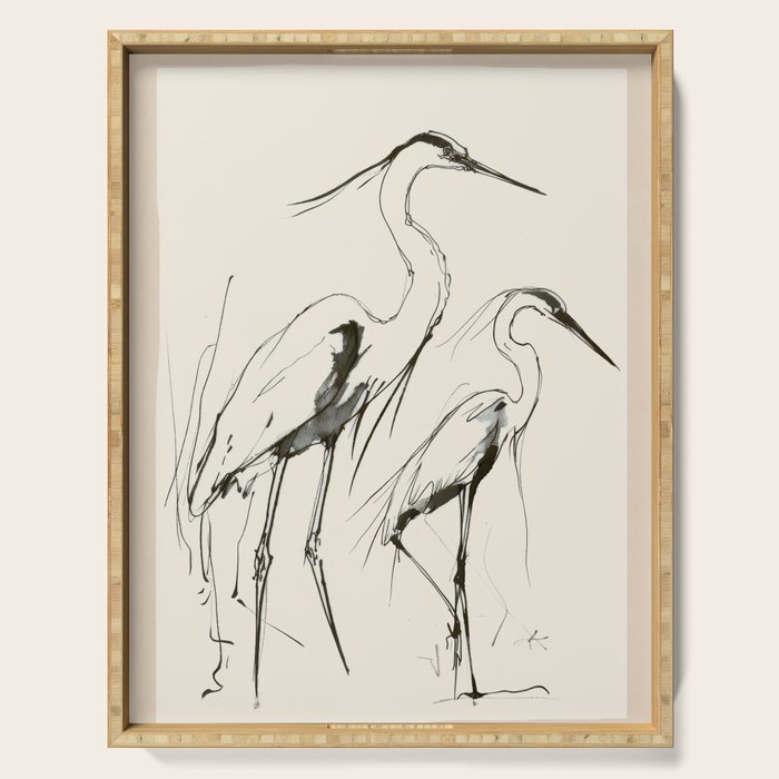 Two Herons Serving Tray Gallery Image 1