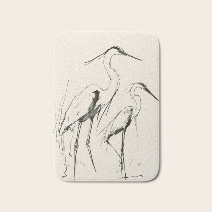 Two Herons Bath Mat Gallery Image 1