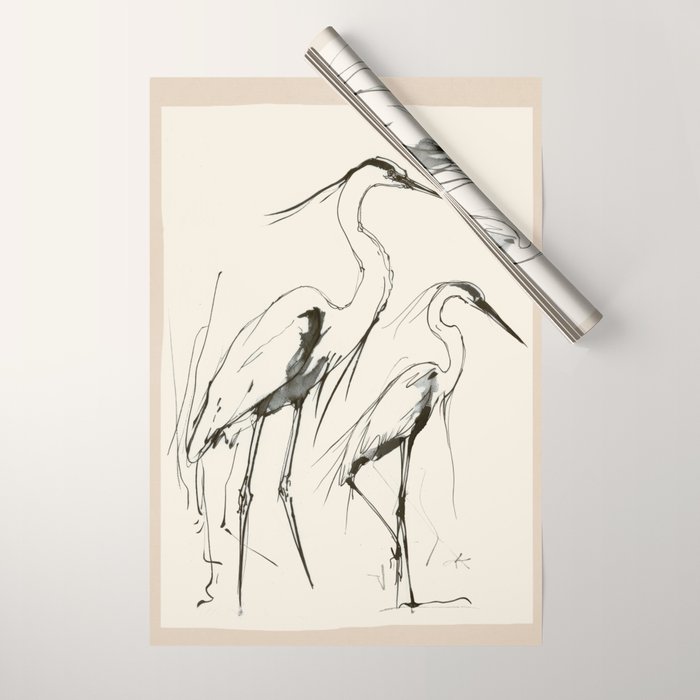 Two Herons Wrapping Paper Gallery Image 1