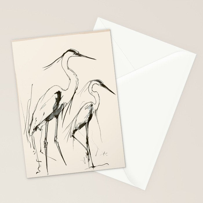 Two Herons Stationery Card Gallery Image 2
