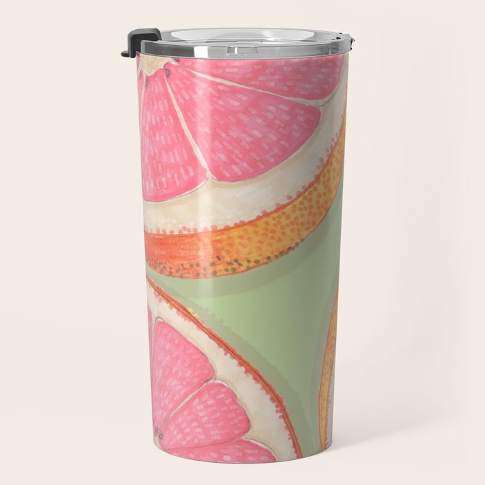 Sliced Grapefruit Travel Mug Gallery Image 3