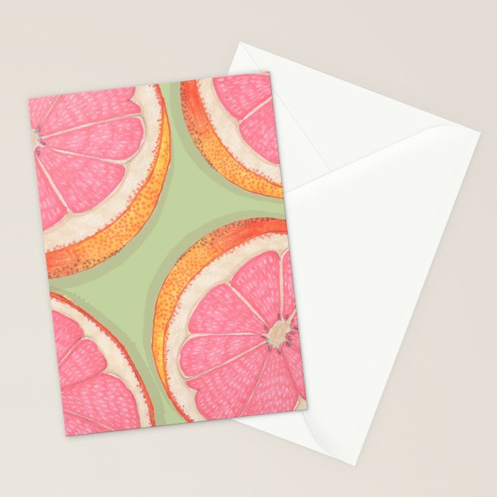 Sliced Grapefruit Stationery Card Gallery Image 2