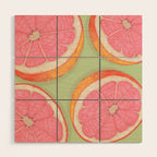Sliced Grapefruit Wood Wall Art Gallery Image 1