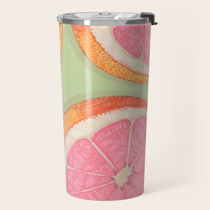 Sliced Grapefruit Travel Mug Gallery Image 2