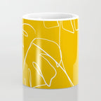Monstera minimal - yellow Coffee Mug Gallery Image 4