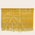 Monstera minimal - yellow Wall Hanging Gallery Image 1